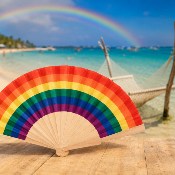 Regenboog waaier