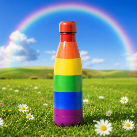 Regenboog fles