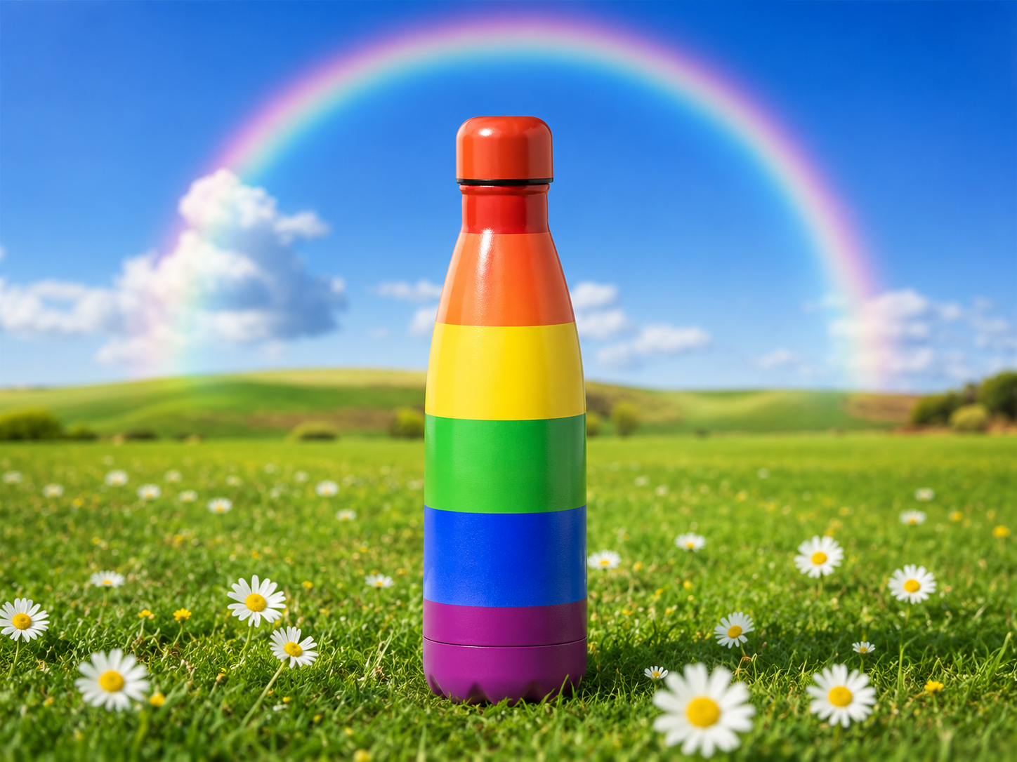 Regenboog fles