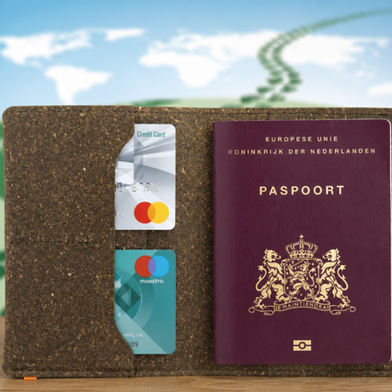 Recycled Leather Passport Holder
