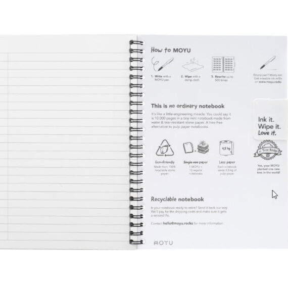 Moyu Erasable Stone Paper Notebook Soft Cover