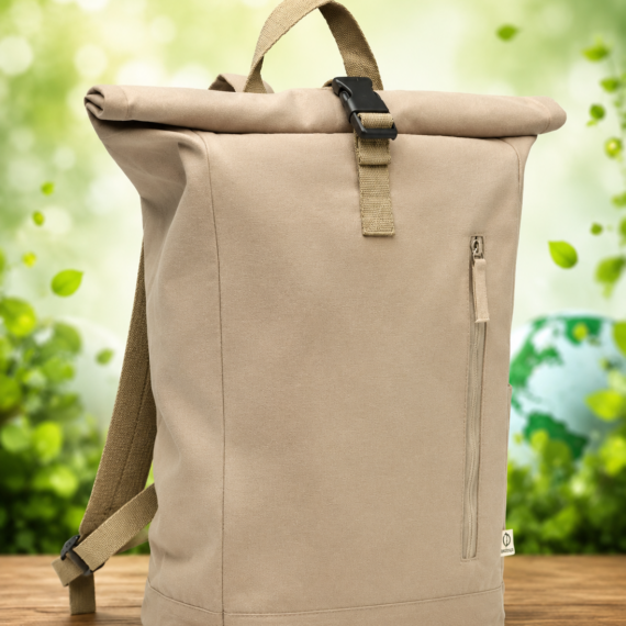Rolltop rugzak gerecycled katoen