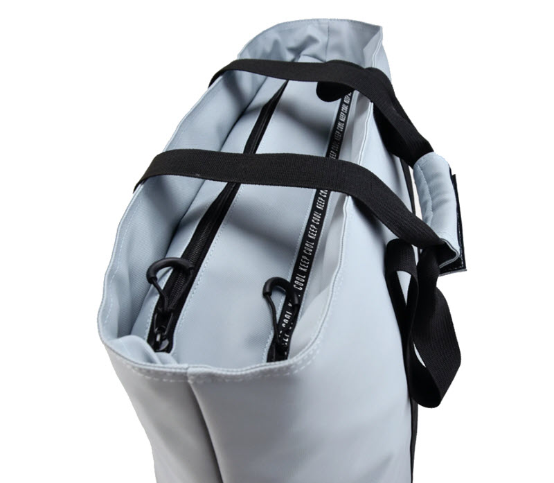 Casual collectie koeltas/strandshopper ijsblauw - Afbeelding 3