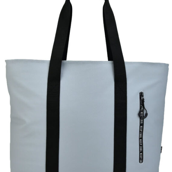 Casual collectie koeltas/strandshopper ijsblauw