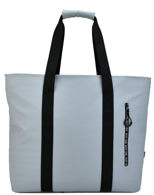 Casual collectie koeltas/strandshopper ijsblauw