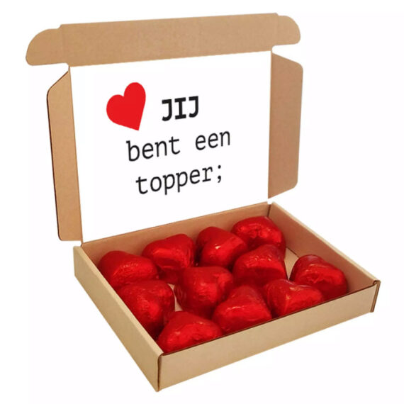 Brievenbusdoos hartjes met kaart