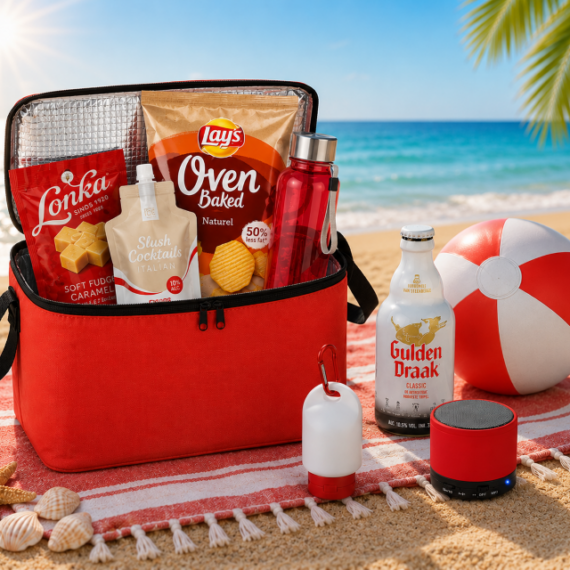 RELATIEGESCHENK ZOMERPAKKET: COOL RED BAG